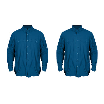 Camisa Outdoor Nomad Hardwear Azul Bahia Paquete 2 Pzs