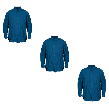 Camisa Outdoor Nomad Hardwear Azul Bahia Paquete 3 Pzs