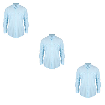Camisa Outdoor Nomad Hardwear Azul Claro Paquete 3 Pzs