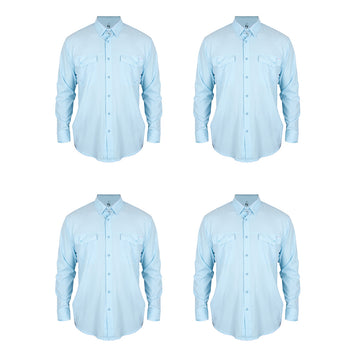 Camisa Outdoor Nomad Hardwear Azul Claro Paquete 4 Pzs