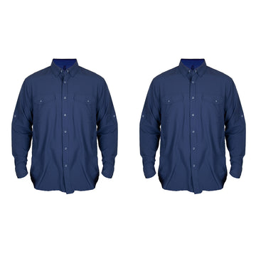 Camisa Outdoor Nomad Hardwear Azul Marino Paquete 2 Pzs