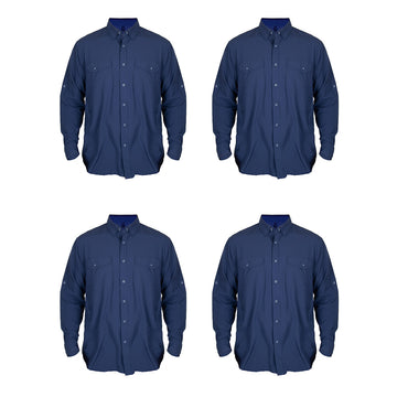 Camisa Outdoor Nomad Hardwear Azul Marino Paquete 4 Pzs