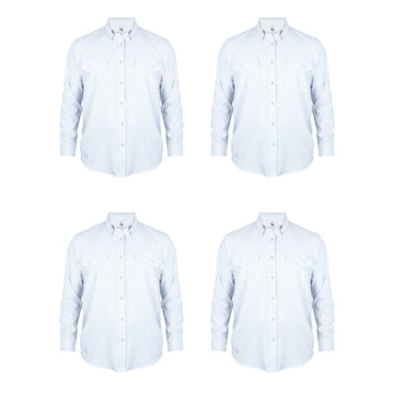 Camisa Outdoor Nomad Hardwear Blanco Paquete 4 Pzs