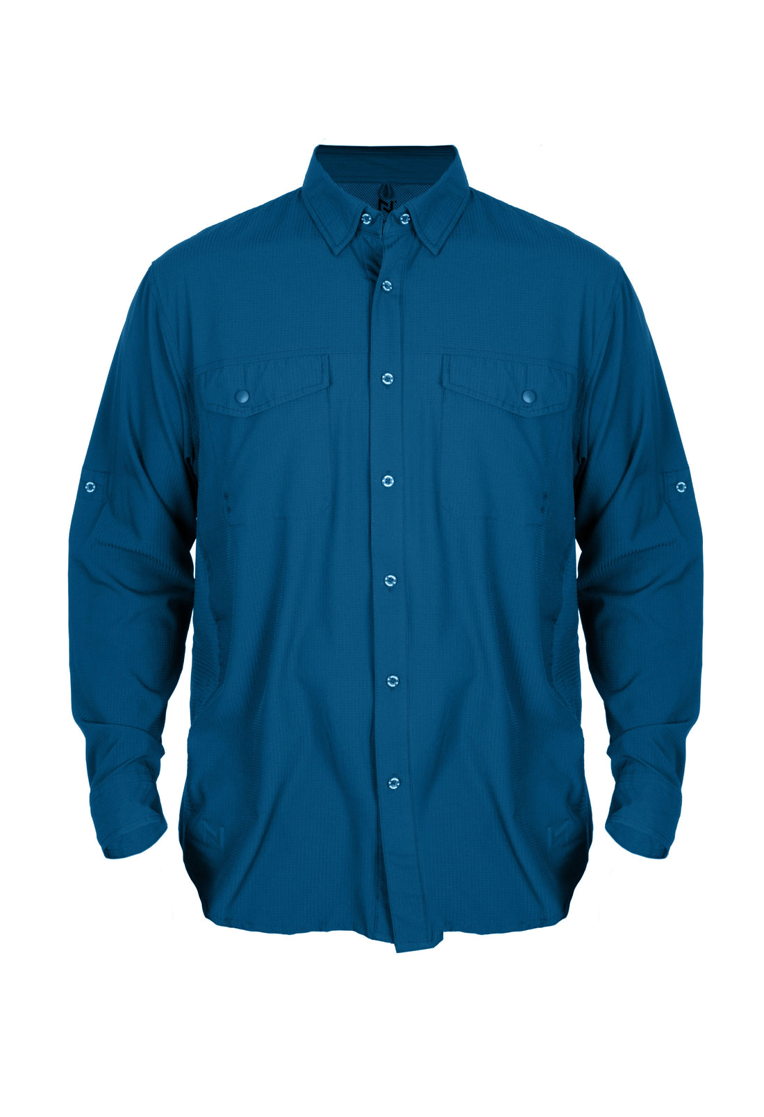 Camisa Nomad Hardwear Manga Larga Azul Bahía