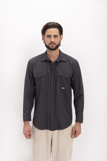 Camisa Nomad Hardwear Manga Larga Gris