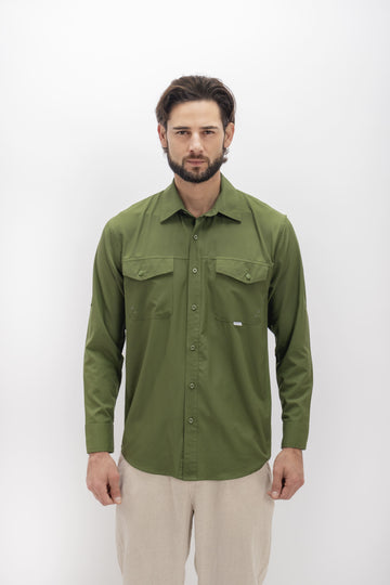 Camisa Nomad Hardwear Manga Larga Verde