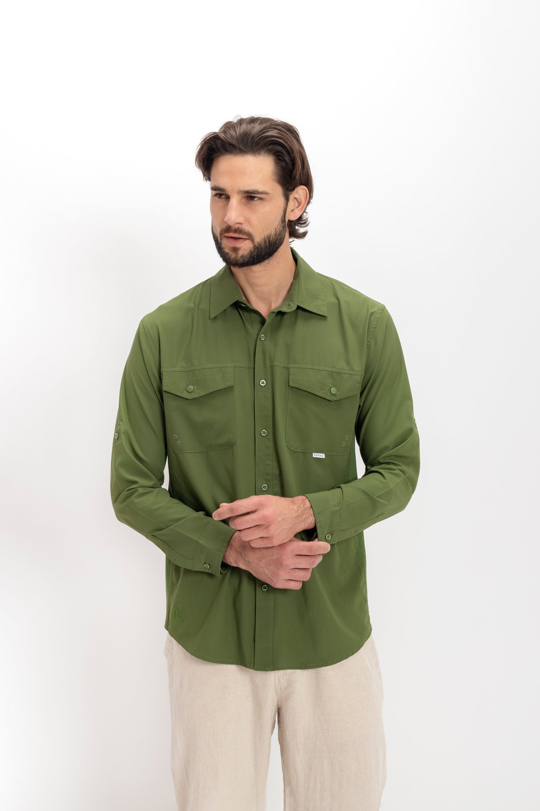 Camisa Nomad Hardwear Manga Larga Verde