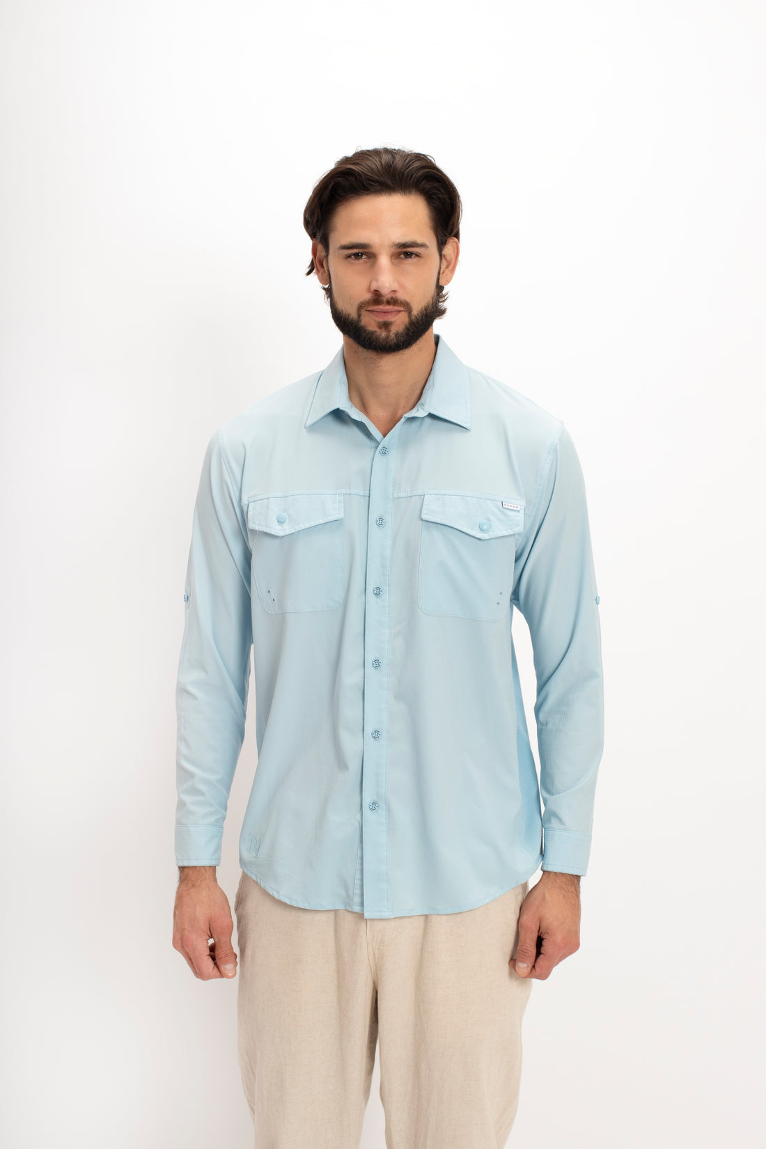 Camisa Outdoor Nomad Hardwear Azul Claro Paquete 4 Pzs
