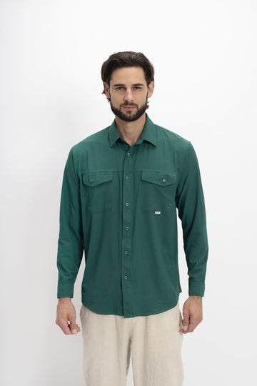 Camisa Nomad Hardwear Manga Larga Verde