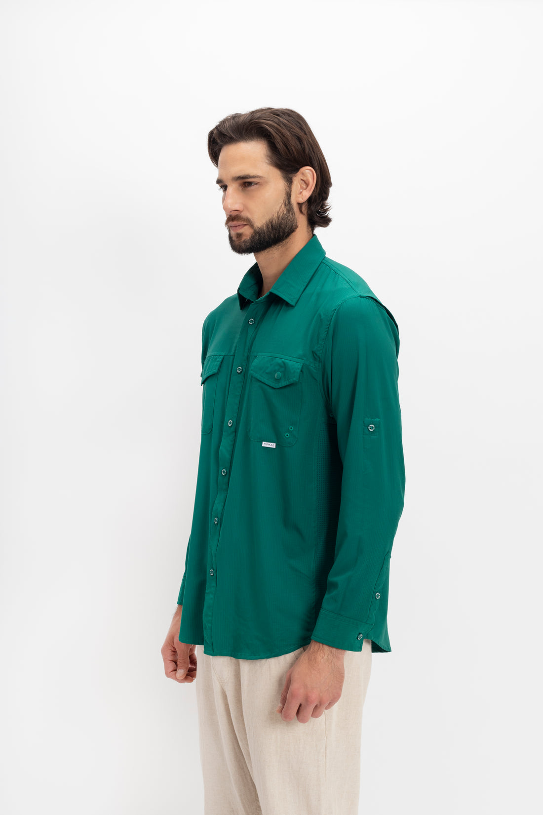 Camisa Nomad Hardwear Manga Larga Verde