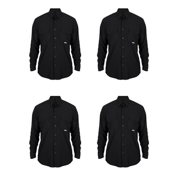 Camisa Outdoor Nomad Hardwear Negro Paquete 4 Pzs