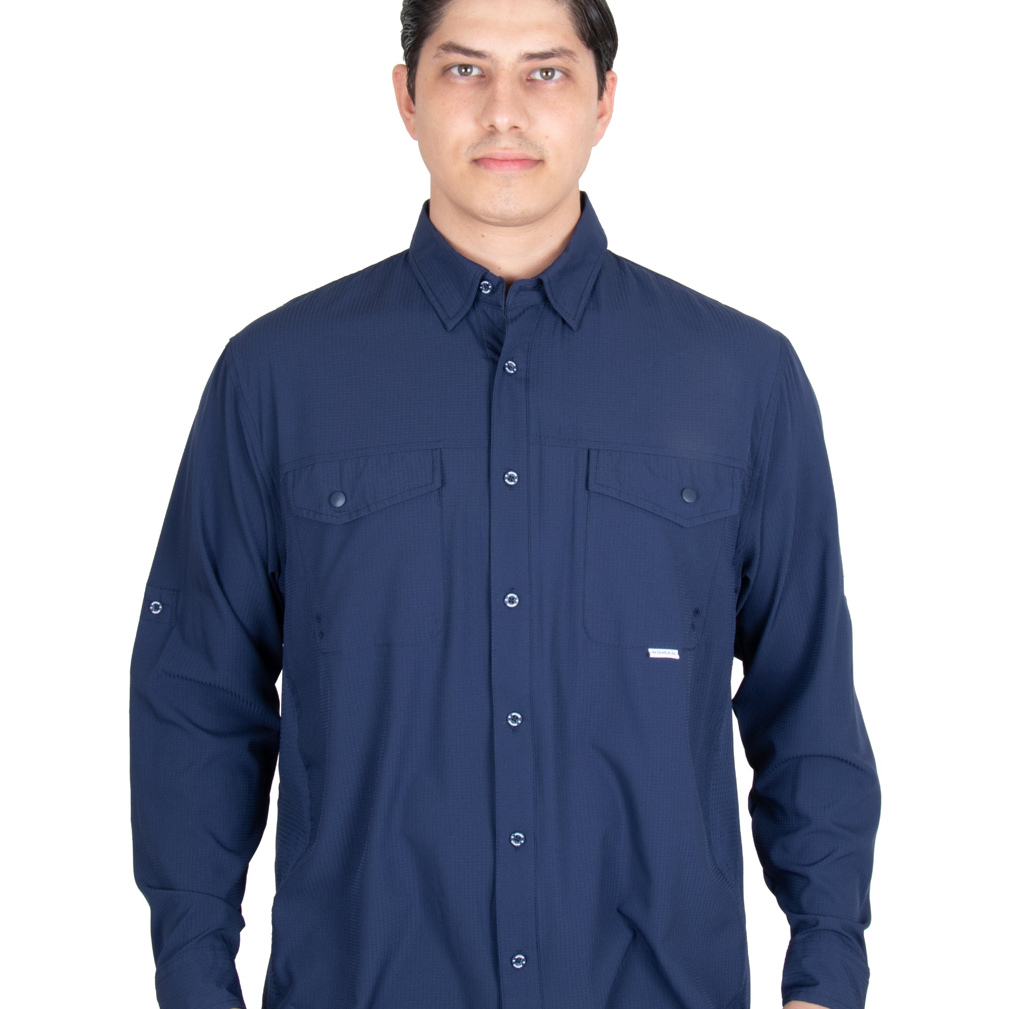 Camisa Navik Hardwear Manga Larga Azul Marino