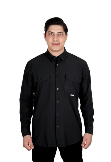 Camisa Navik Hardwear Manga Larga Negro