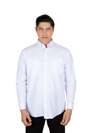 Camisa Navik Hardwear Manga Larga Blanco