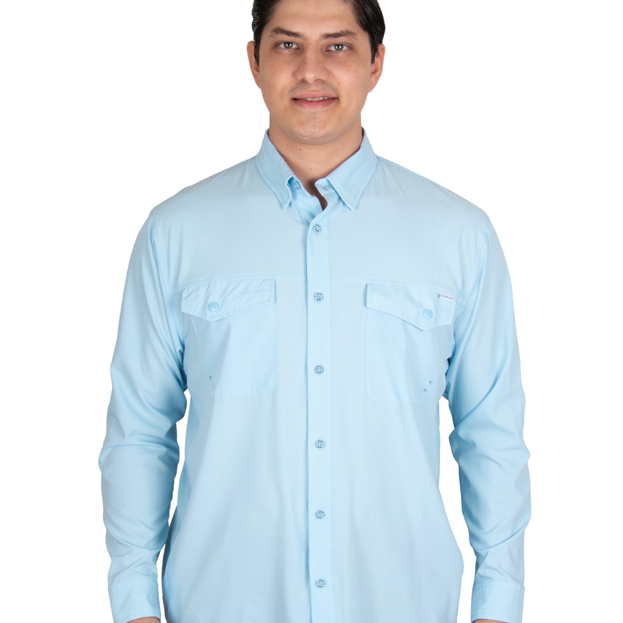 Camisa Navik Hardwear Manga Larga Azul Cielo