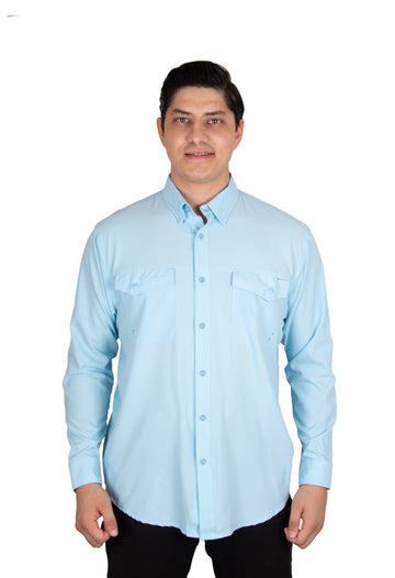 Camisa Navik Hardwear Manga Larga Azul Cielo