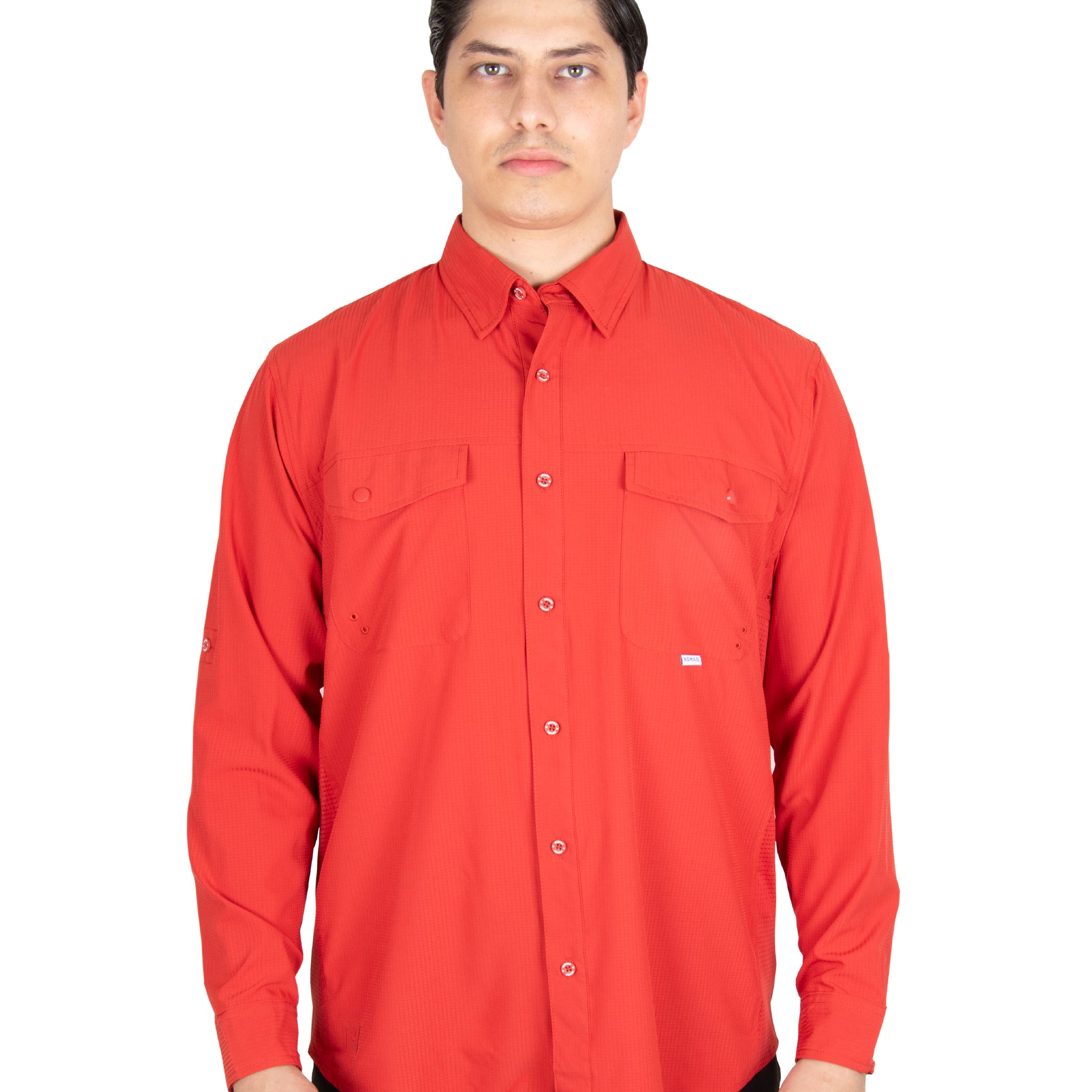 Camisa Navik Hardwear Manga Larga Roja