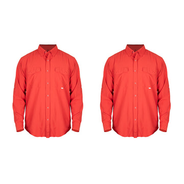 Camisa Outdoor Nomad Hardwear Rojo Paquete 2 Pzs